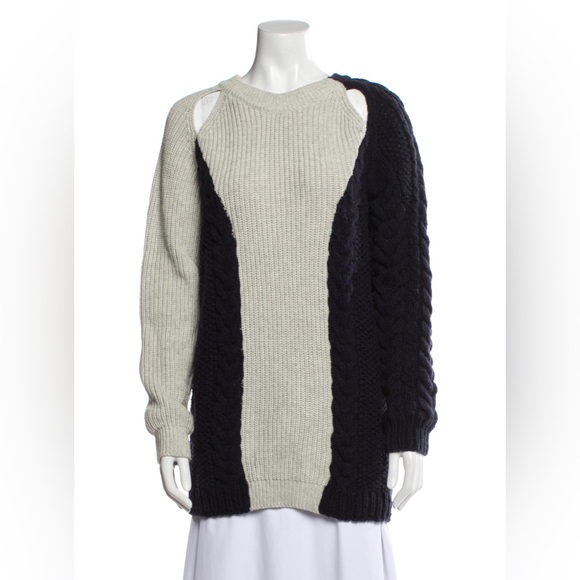 3.1 Phillip Lim Boxy Two Tone Sweater Sz M - Picture 3 of 8